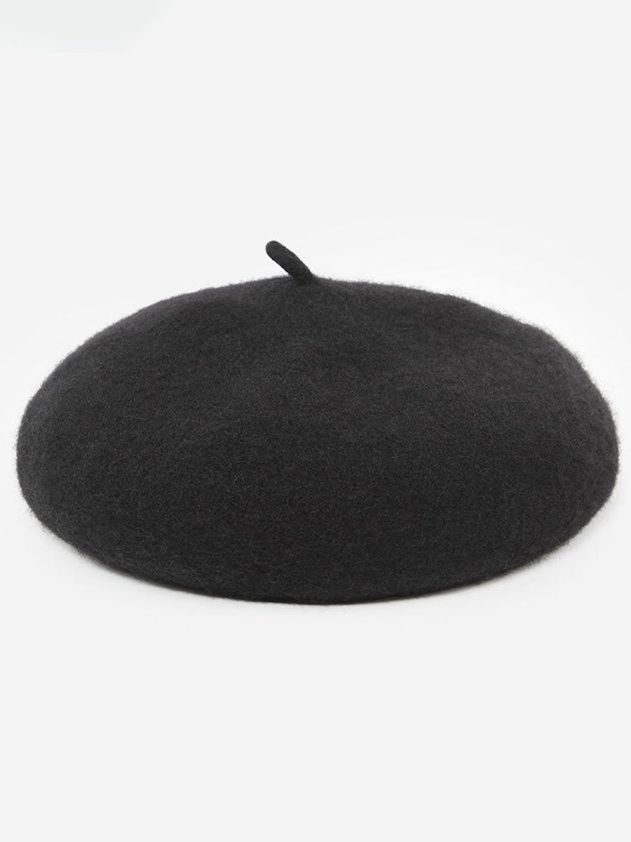 Fashionable Autumn And Winter Retro Wool Beret Hat - By Qivii