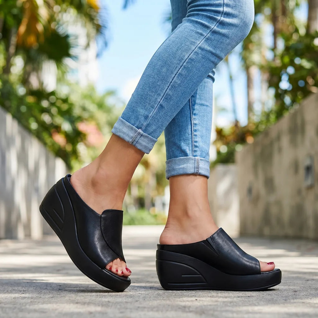 Judy Wedge Sandals - By Qivii
