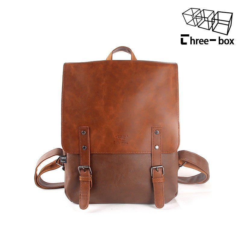 Large Capacity Synthetic Leather Backpack - By Qivii