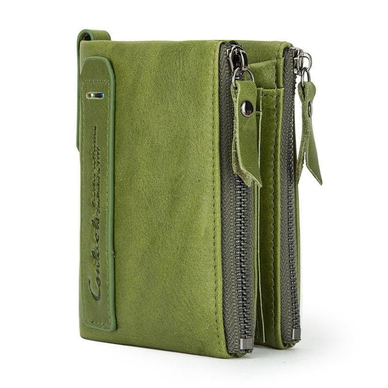 Luxury Genuine Leather Short Wallet - By Qivii
