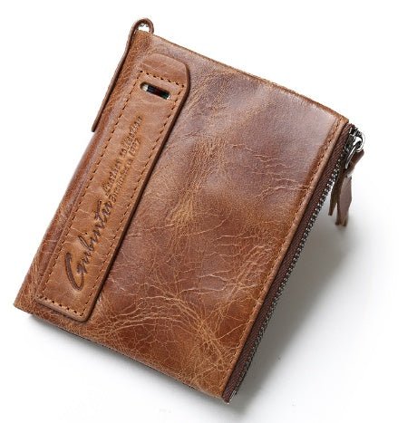 Luxury Genuine Leather Short Wallet - By Qivii