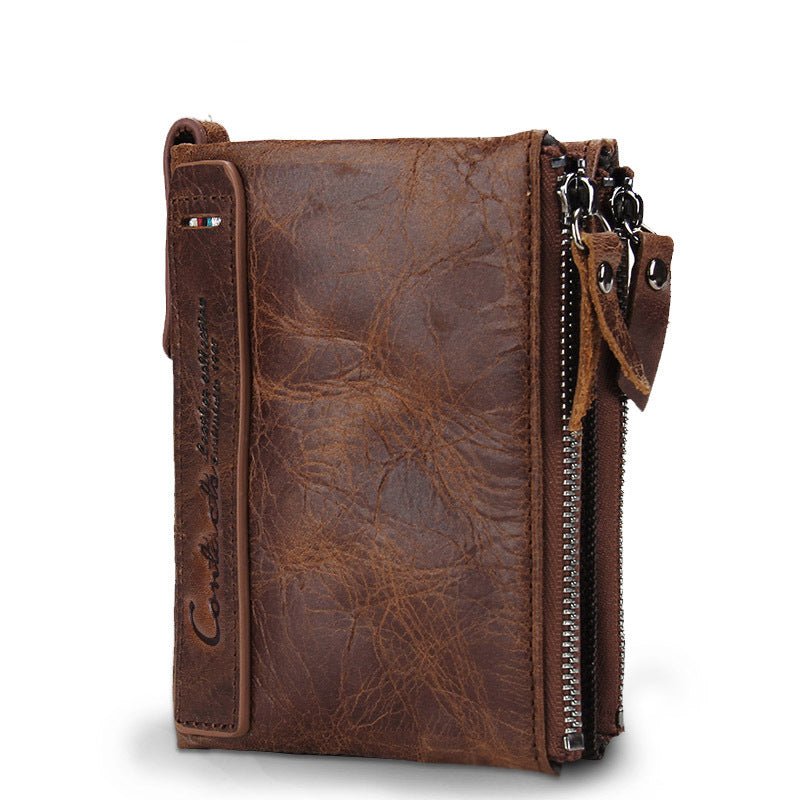 Luxury Genuine Leather Short Wallet - By Qivii