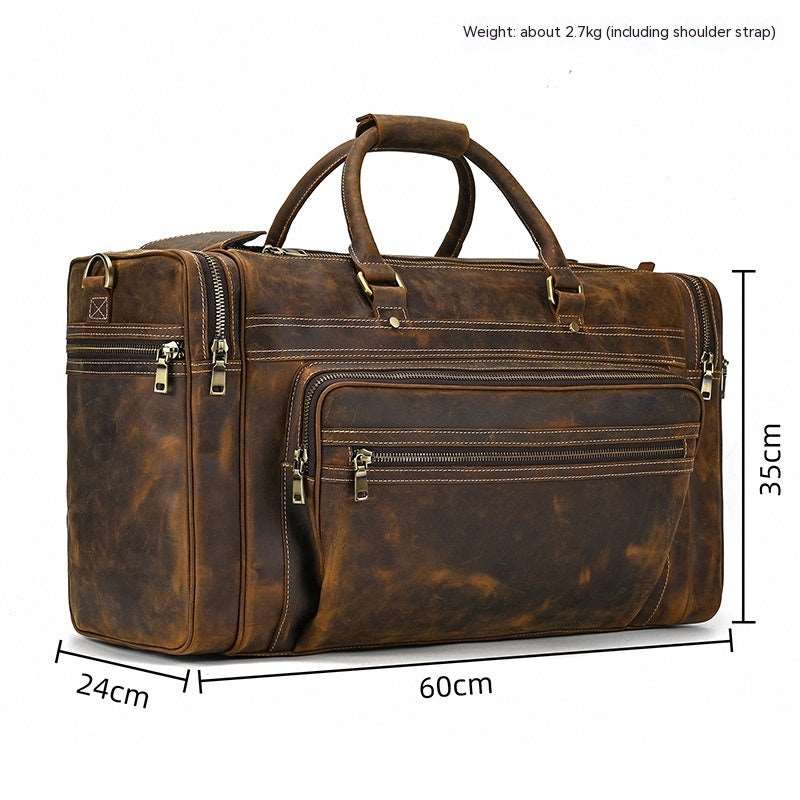 Luxury Large Capacity Retro Leather Travel Bag - By Qivii