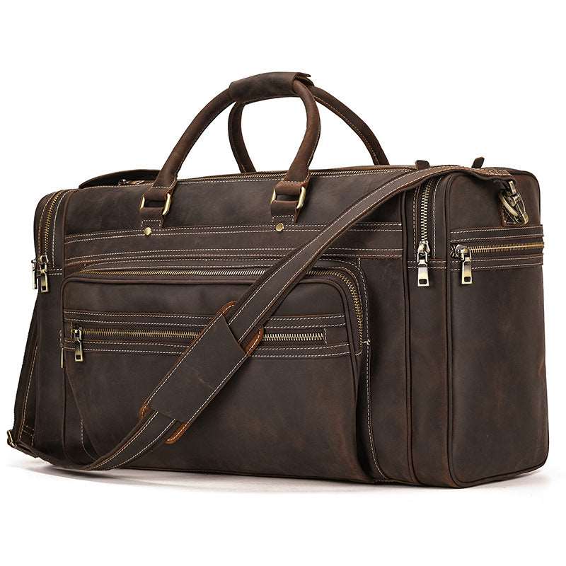 Luxury Large Capacity Retro Leather Travel Bag - By Qivii