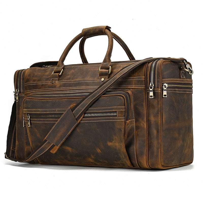 Luxury Large Capacity Retro Leather Travel Bag - By Qivii
