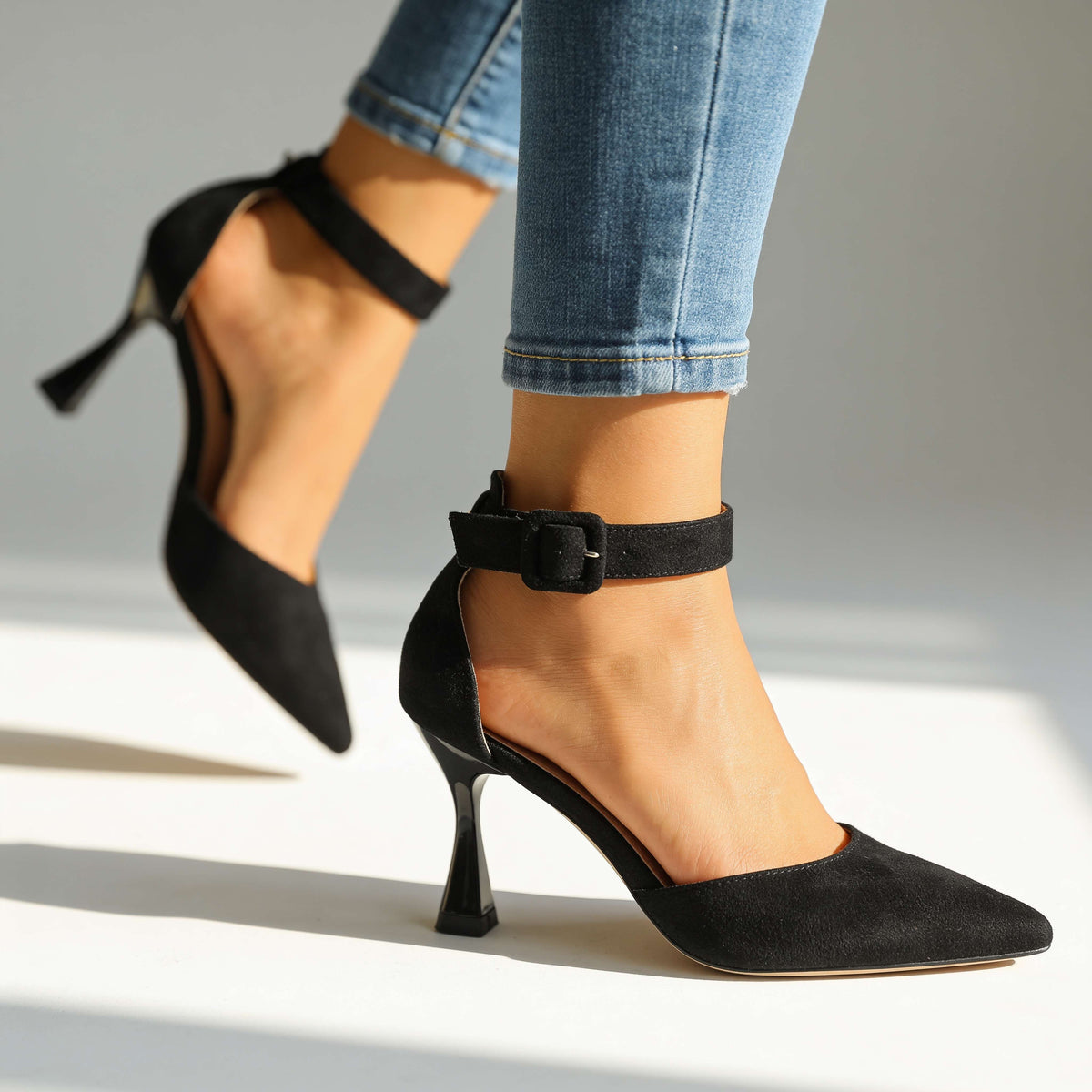 Jolene Buckle Heels - By Qivii