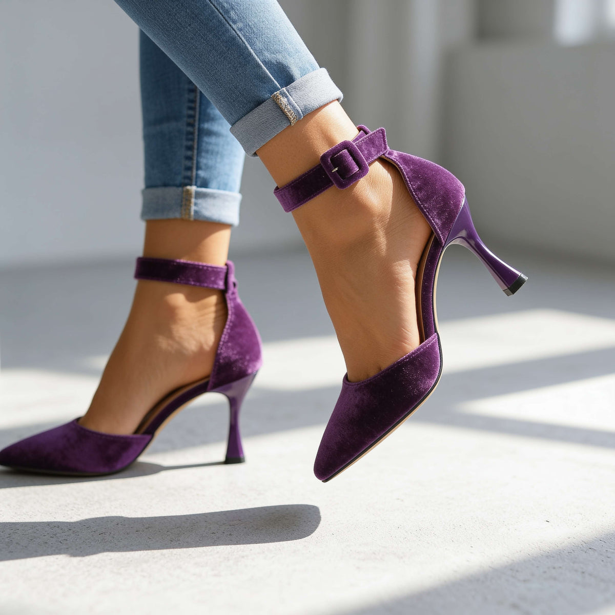 Jolene Buckle Heels - By Qivii