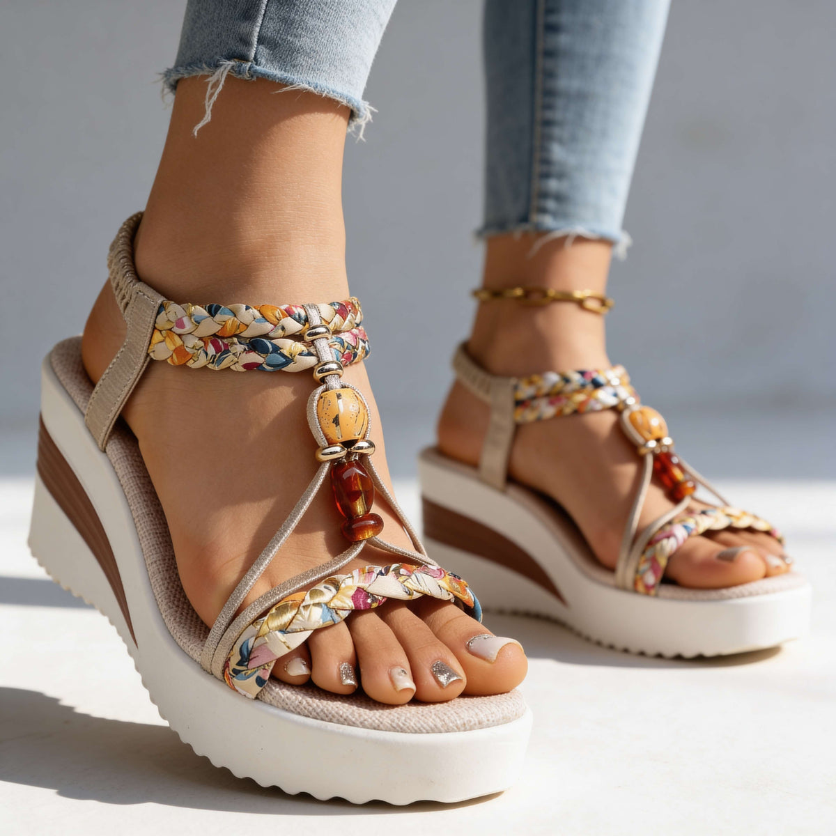 Adelina Charm Wedges - By Qivii