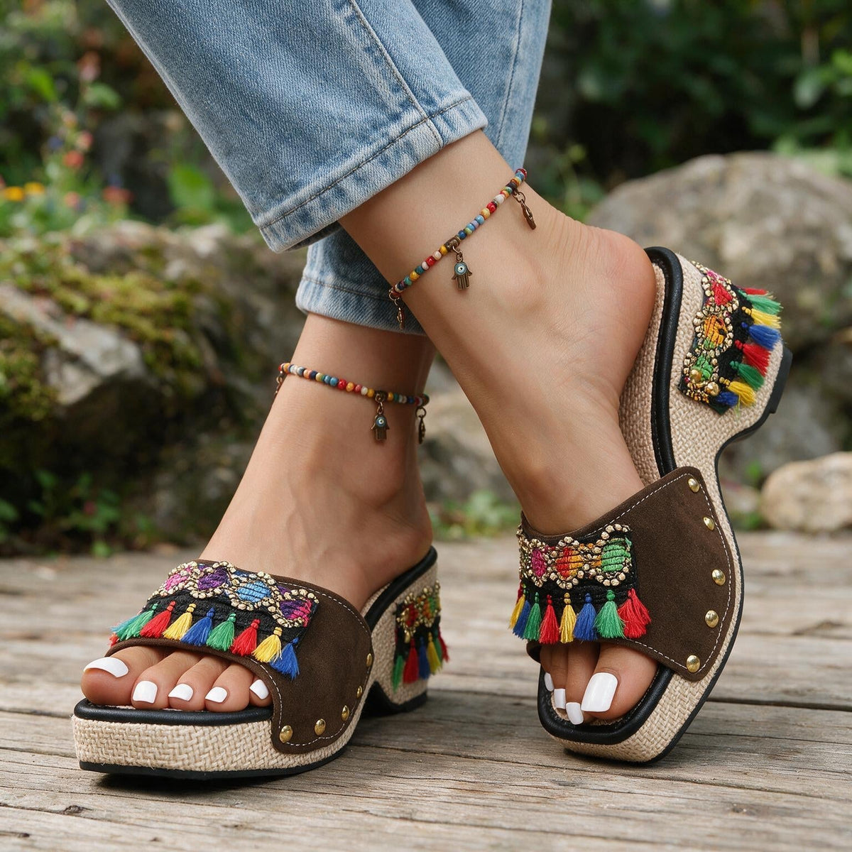 Evelina Boho Heels - By Qivii