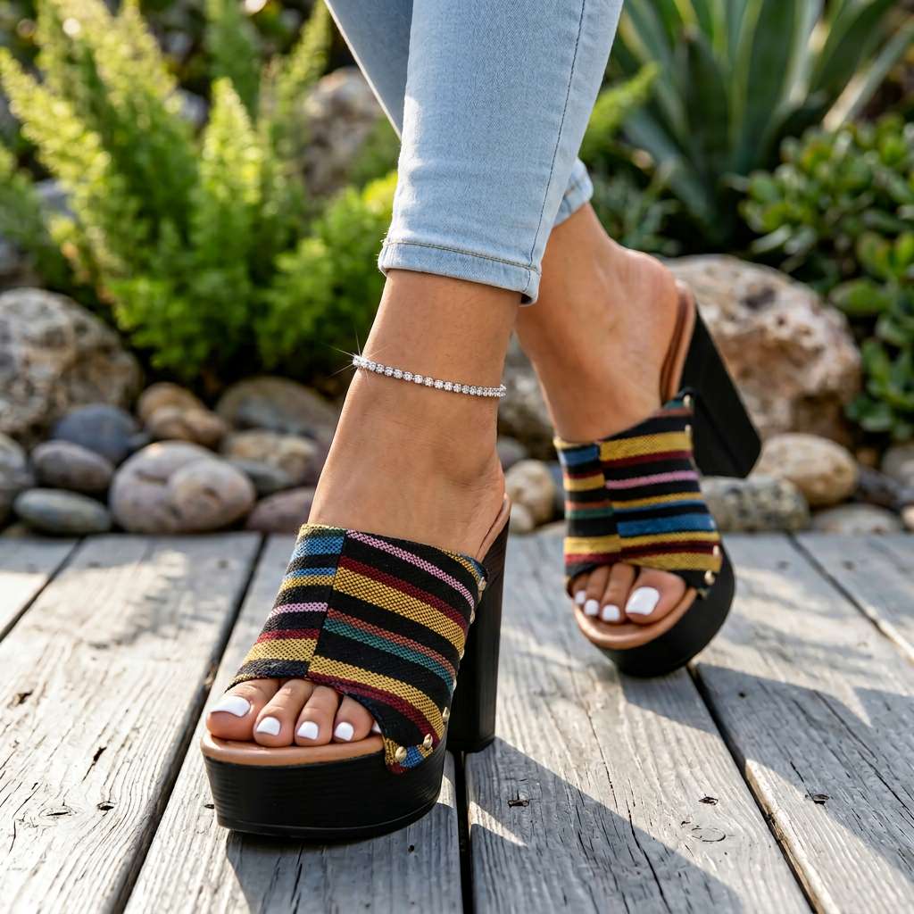 Carmella Open Toe Heels - By Qivii