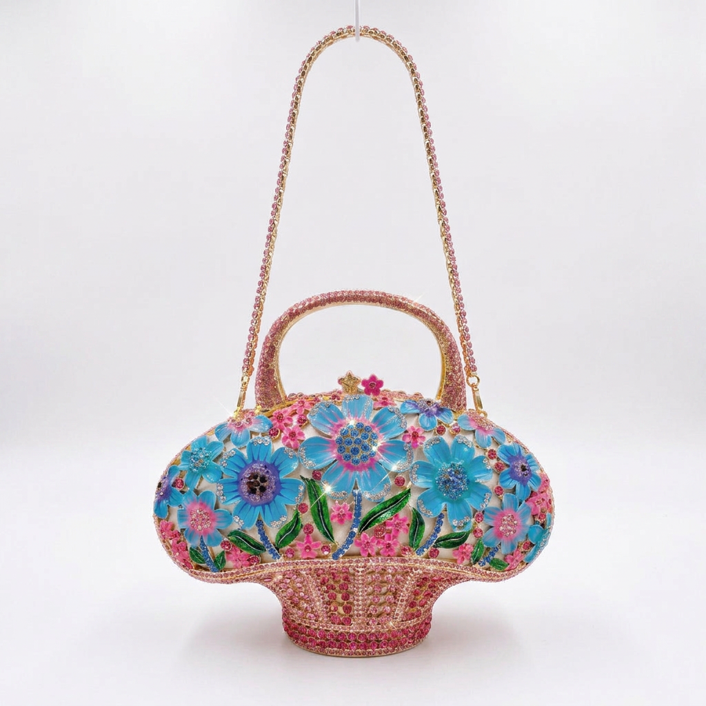 Bluebell Basket Crystal Bag - By Qivii