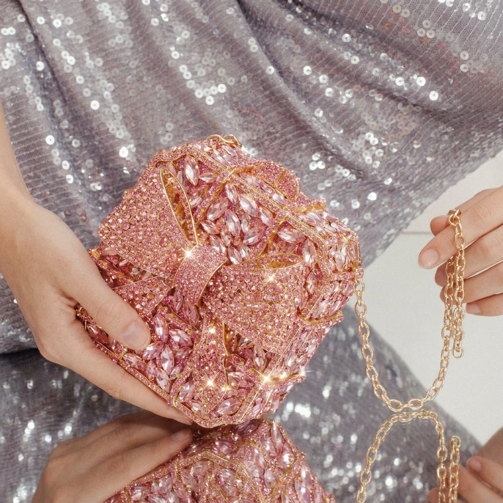 Wrapped in Love Crystal Clutch - By Qivii