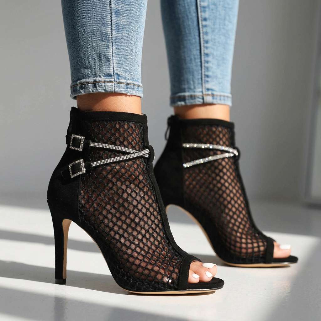 Juliana Open Toe Heels - By Qivii