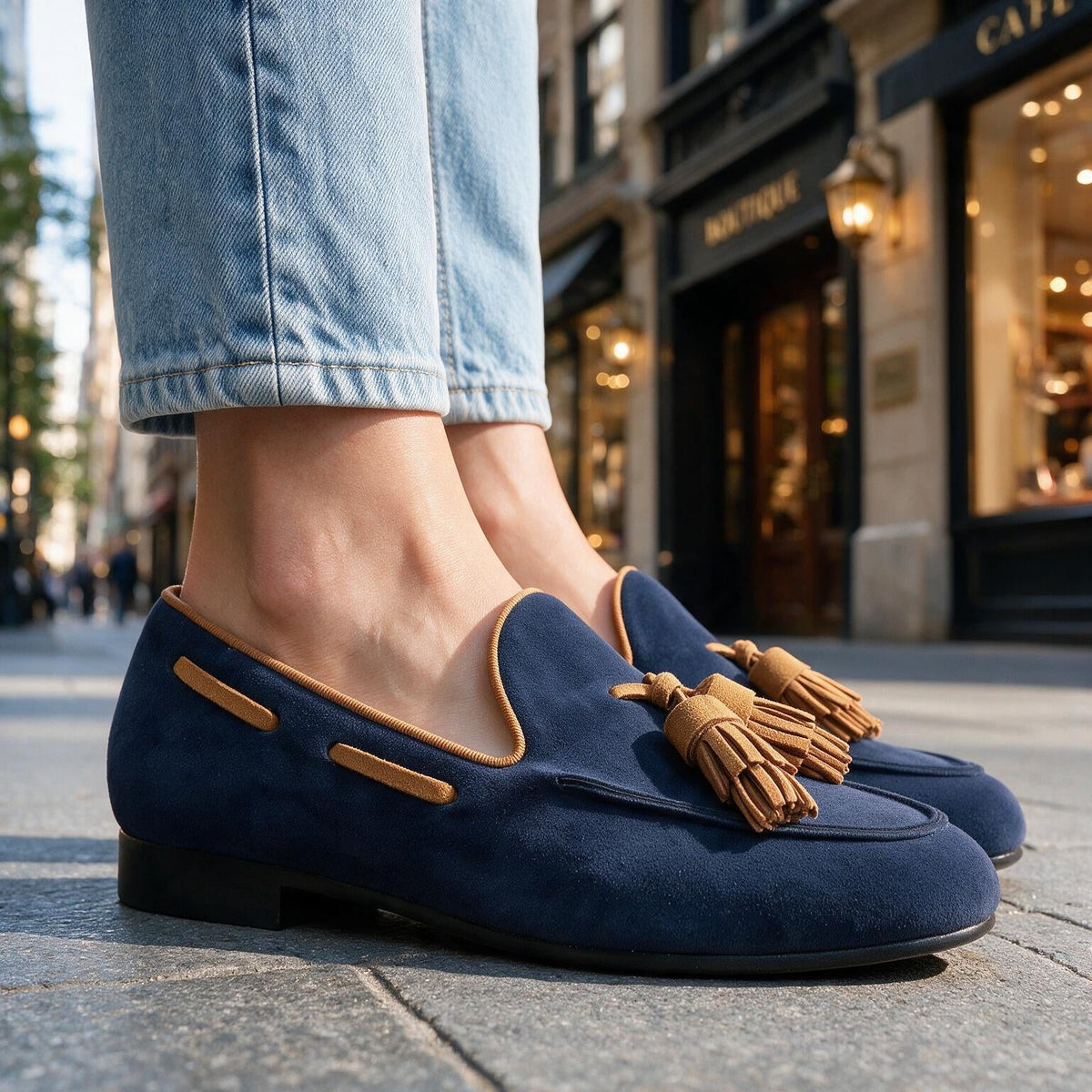 Luciana Suede Tassel Loafers - By Qivii