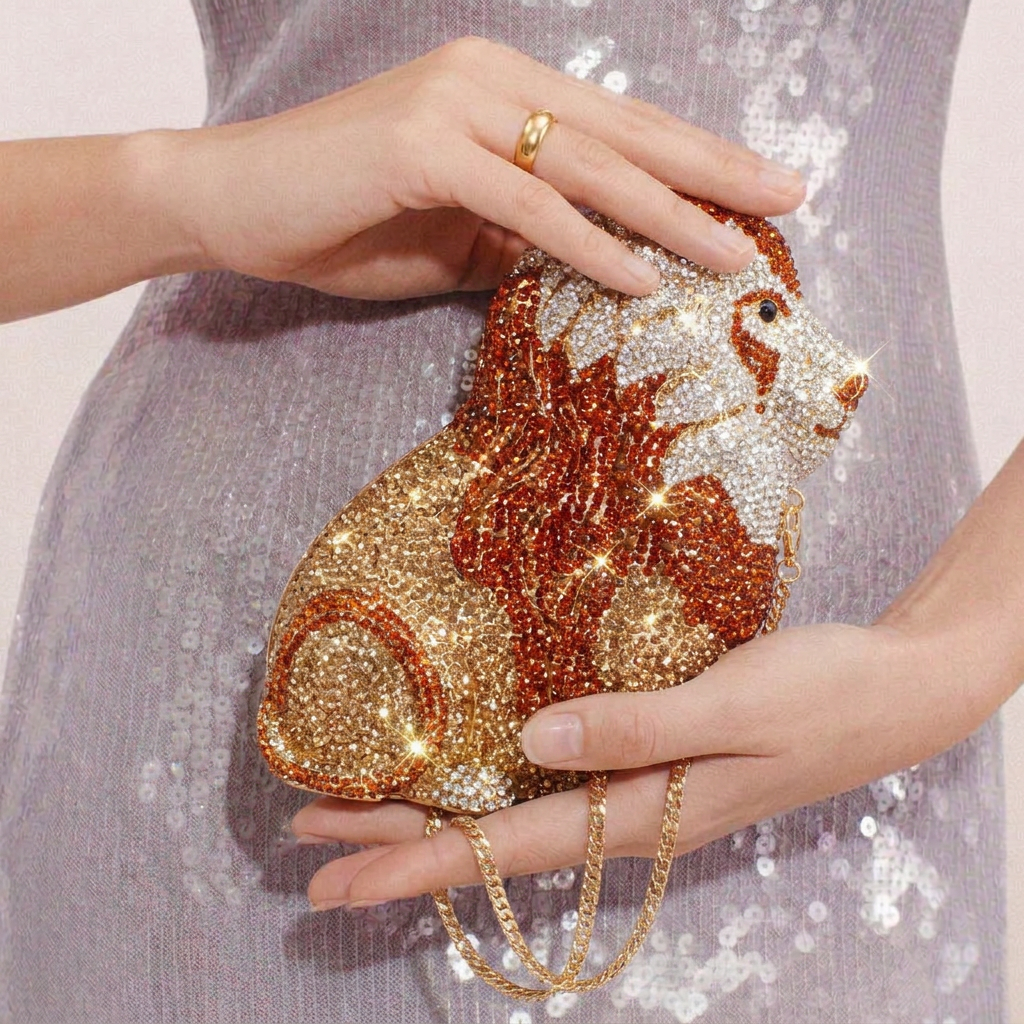Regal Crystal Clutch - By Qivii