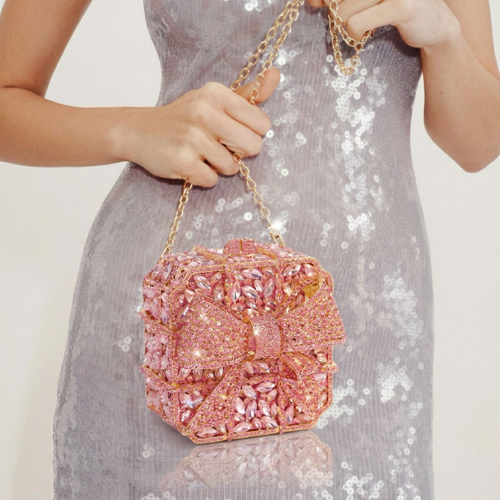 Wrapped in Love Crystal Clutch - By Qivii