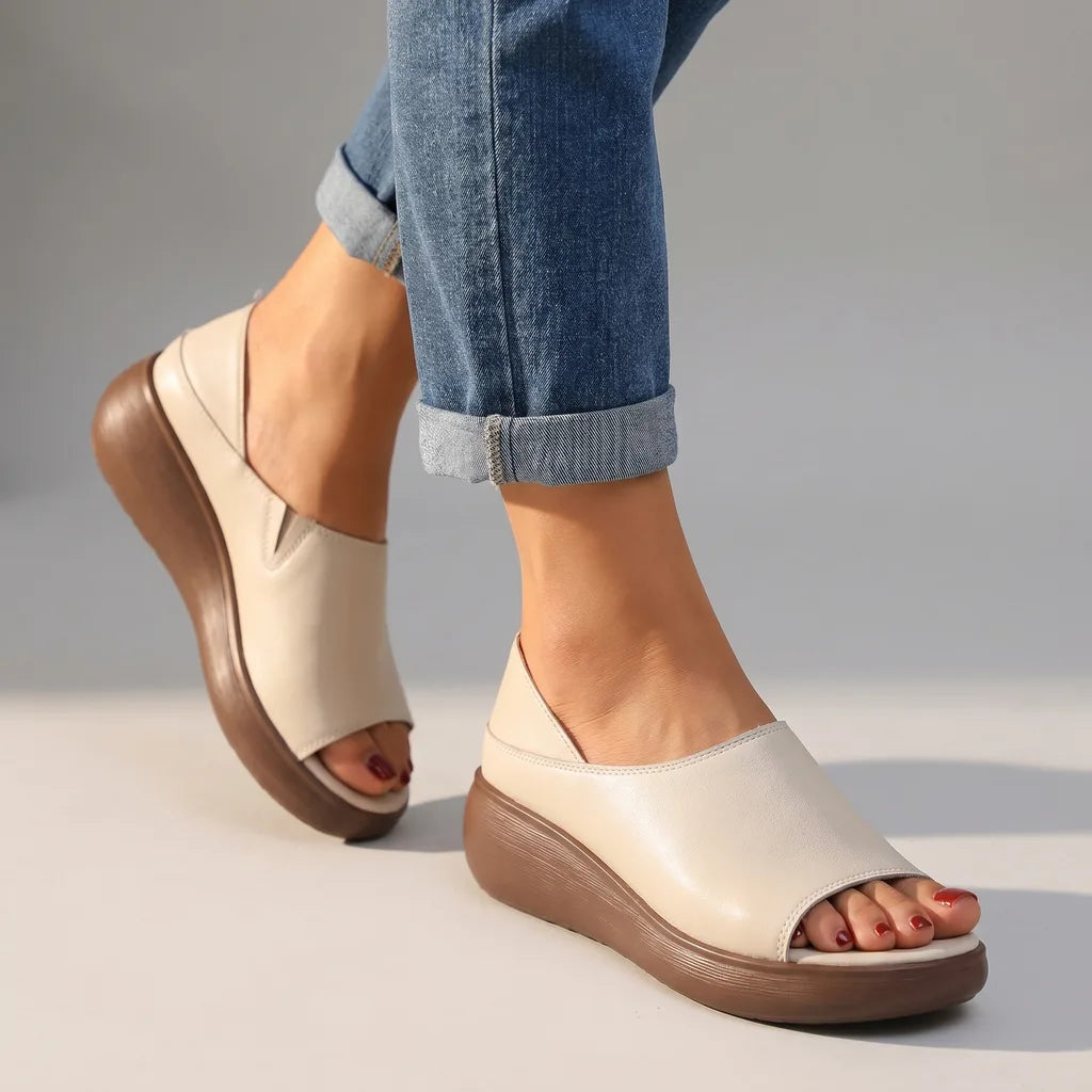 Marina Open-Toe Platform Sandals - By Qivii