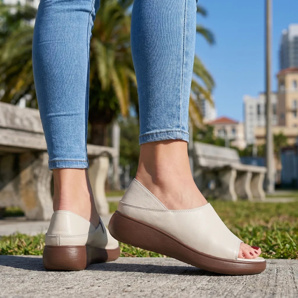 Marina Open-Toe Platform Sandals - By Qivii