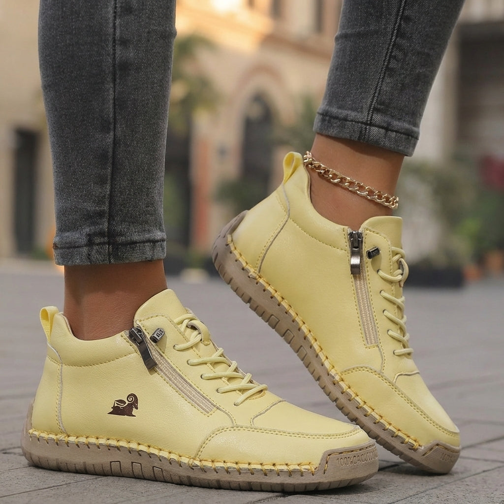 Mila – Komfortable orthopädische Sneakers + Reißverschluss - By Qivii