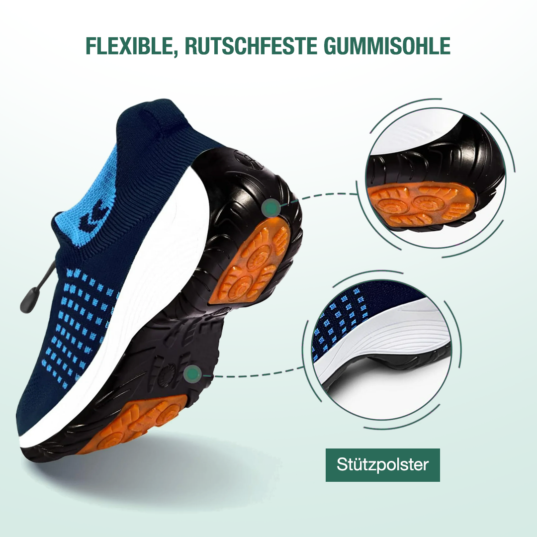 Ambulo Orthopädische Schuhe Strickstoff - Blau Marineblau - By Qivii