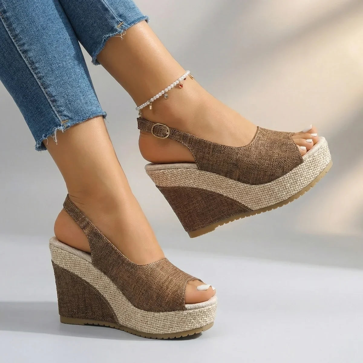 Rihanna Wedge Sandals - By Qivii