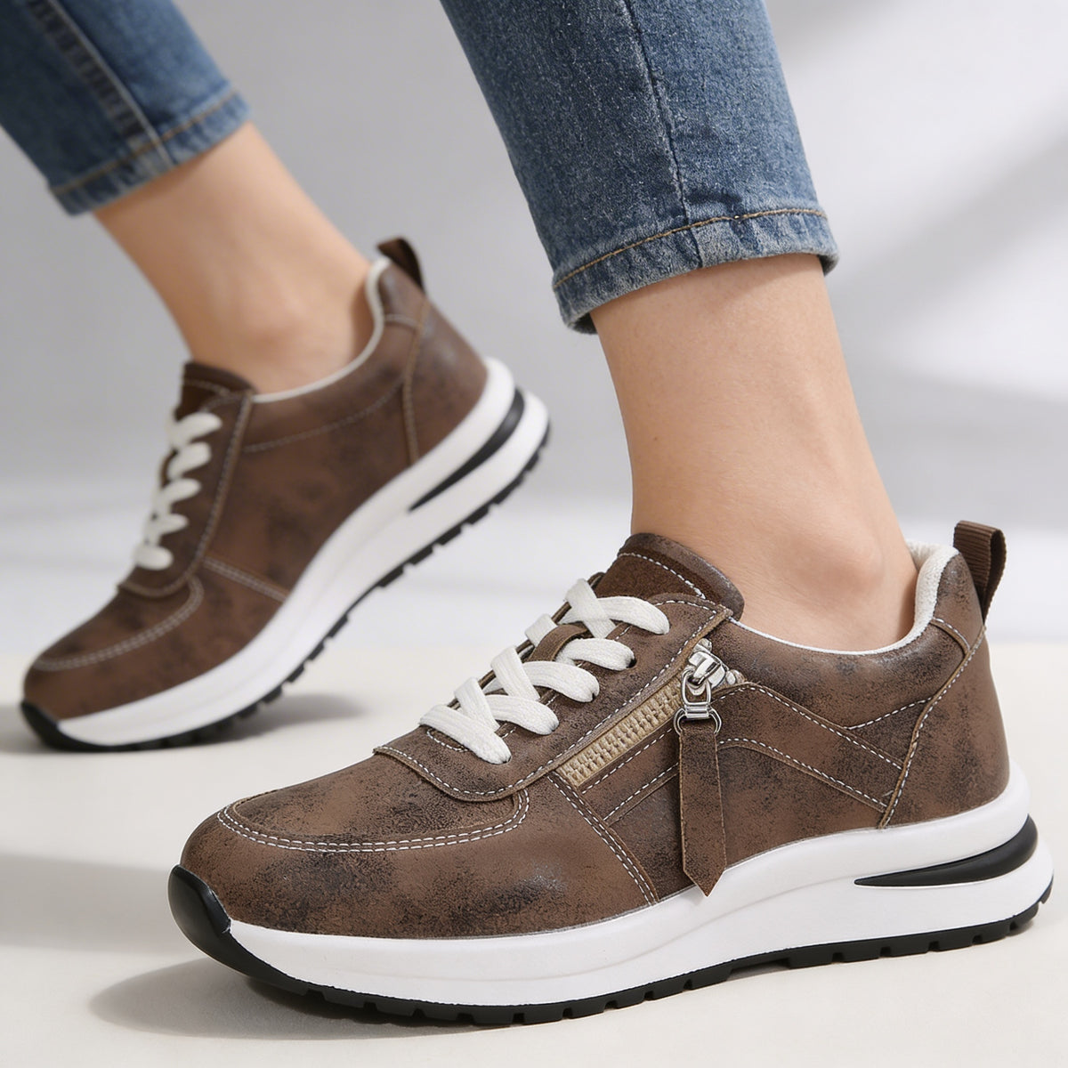 Kelly Comfort Wedge Sneakers - By Qivii