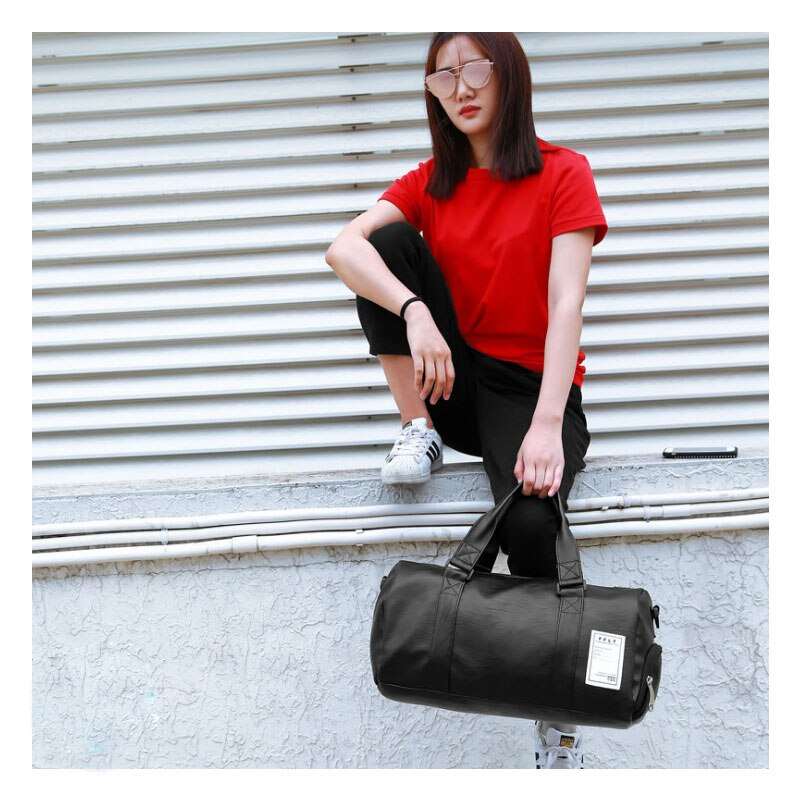Synthetic Leather Sports Gym Bag - By Qivii
