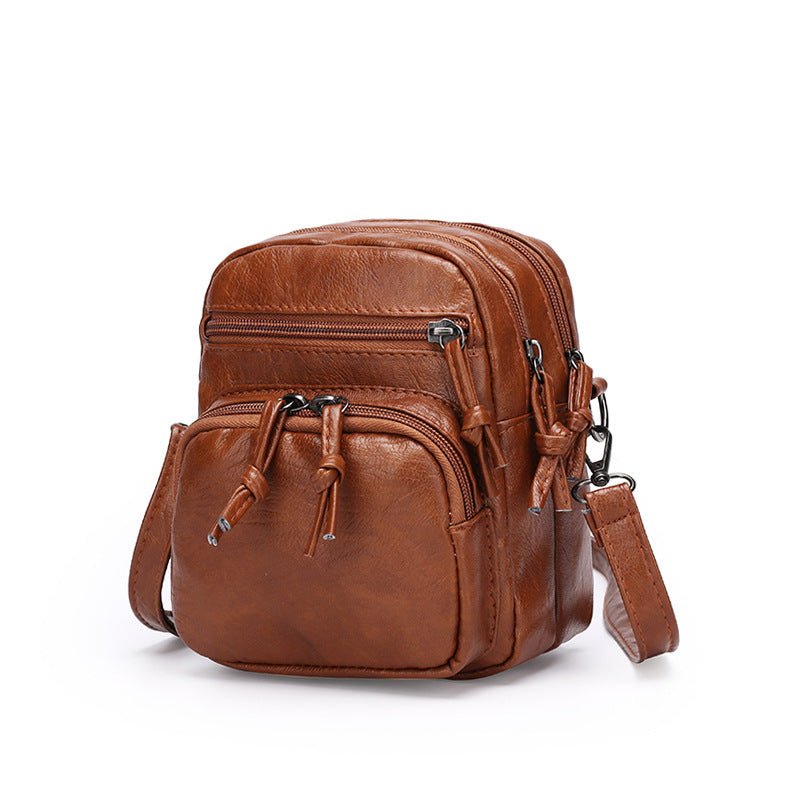 Women Soft Leather Crossbody Travel Bag - By Qivii