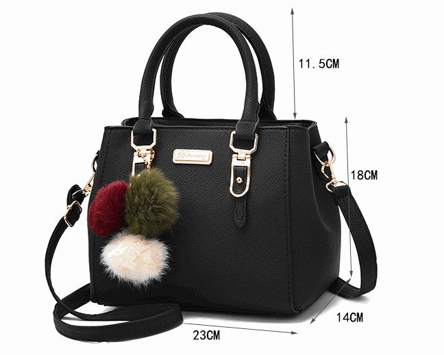 Women's Bulky Leather Shoulder Bag - By Qivii