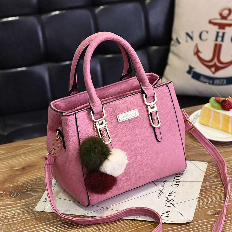 Women's Bulky Leather Shoulder Bag - By Qivii