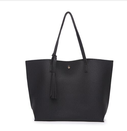 Women's Large Capacity Solid Color Shoulder Bag - By Qivii