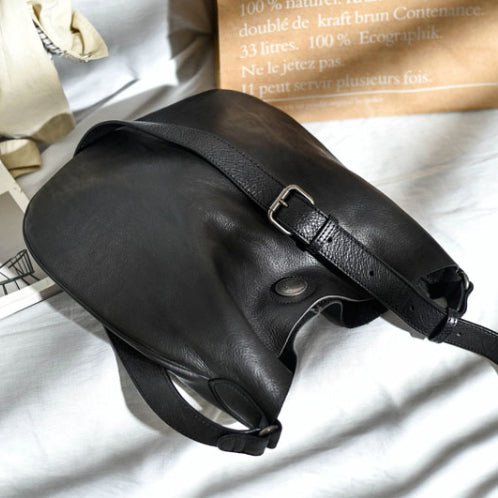 Women's Luxury Retro Leather One Shoulder Messenger Bag - By Qivii