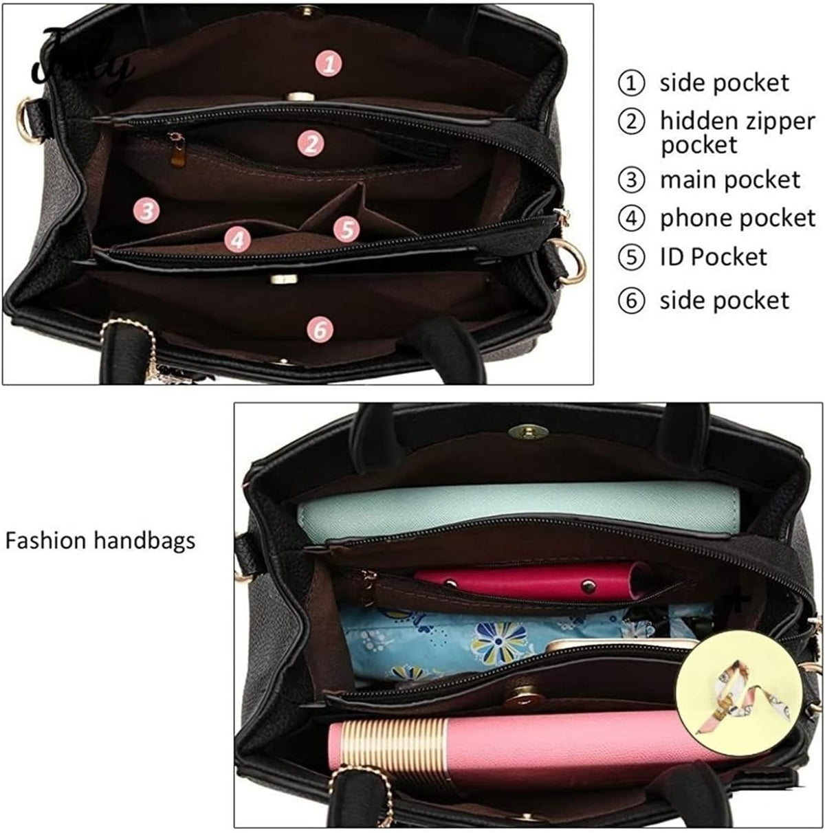 Women's Modern Fashion Leather Handbag - By Qivii