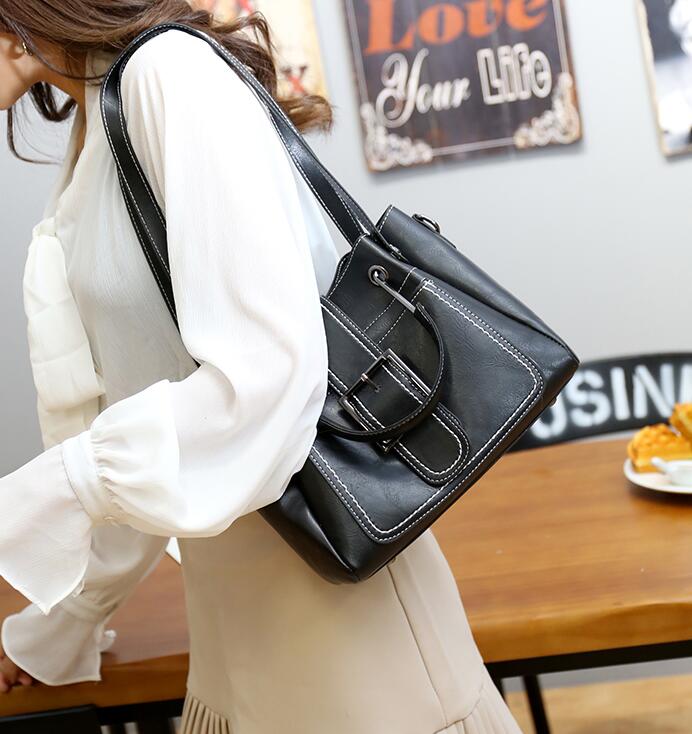 Women's Soft Vintage Bucket Handbag - By Qivii