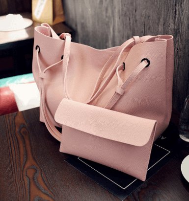 Women's Two-Piece Shoulder Tote Bag and Clutch - By Qivii