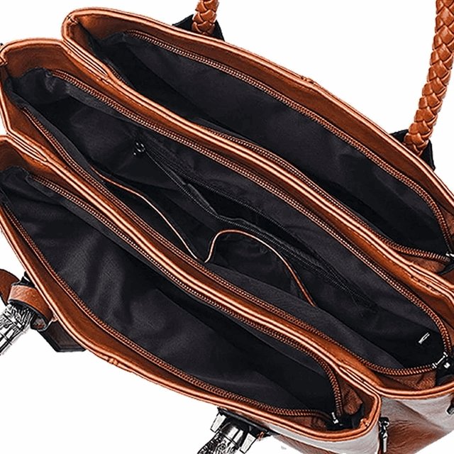 Women's Vintage Leather Handbag - By Qivii