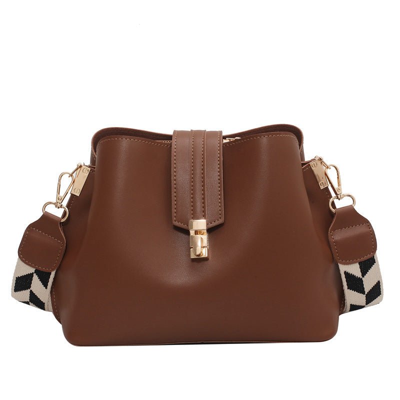 Women's Wide Shoulder Strap Bucket Bag - By Qivii