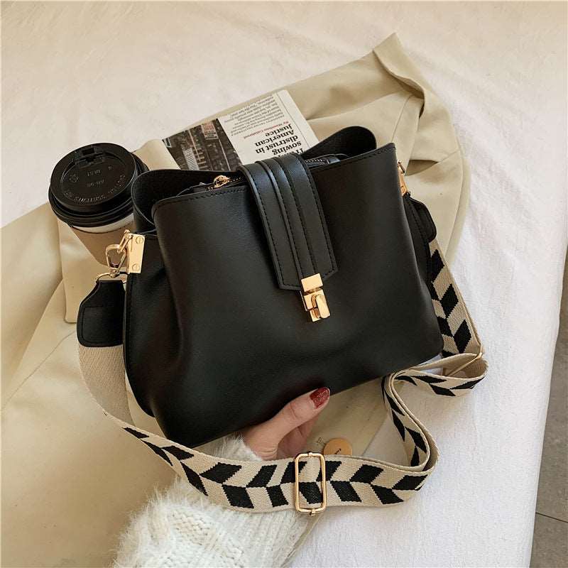 Women's Wide Shoulder Strap Bucket Bag - By Qivii
