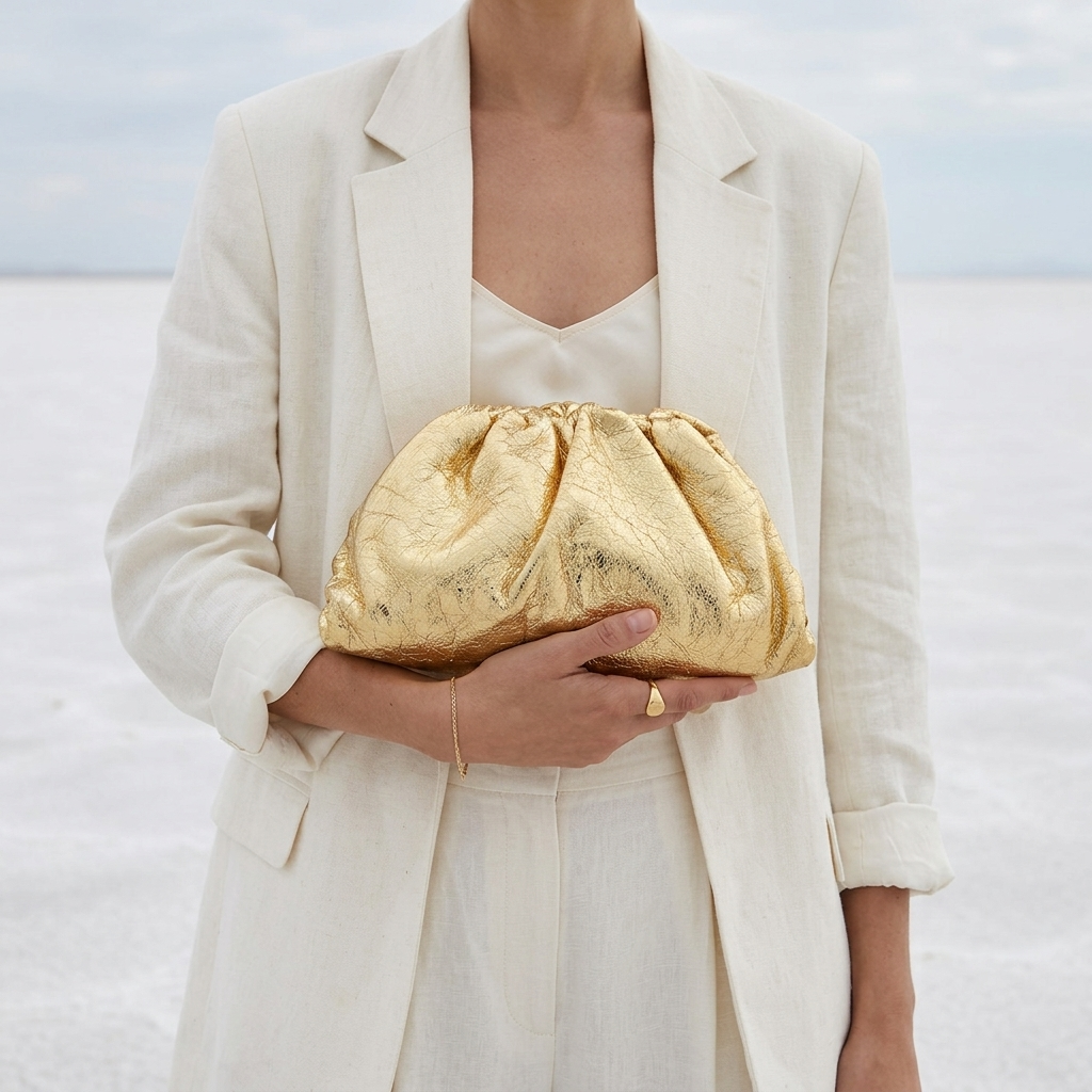 Emily Gold Pouch  - By Qivii