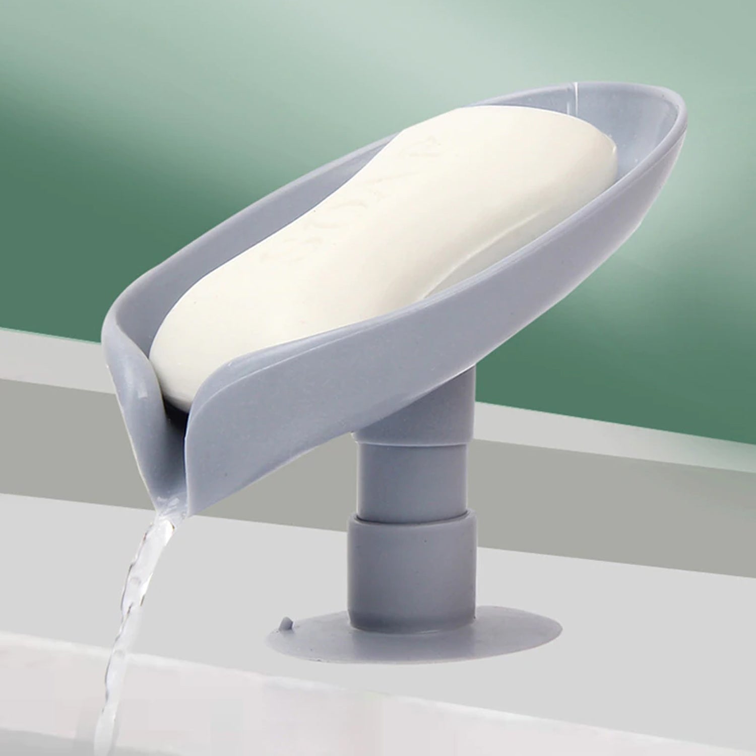 Self Draining Soap Holder for Bathroom Leaf Shape Soap Tray