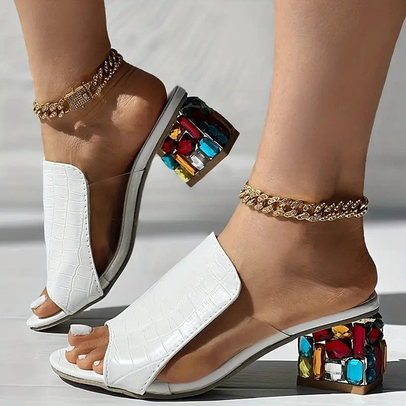 Mirella Mosaic Heels  - By Qivii