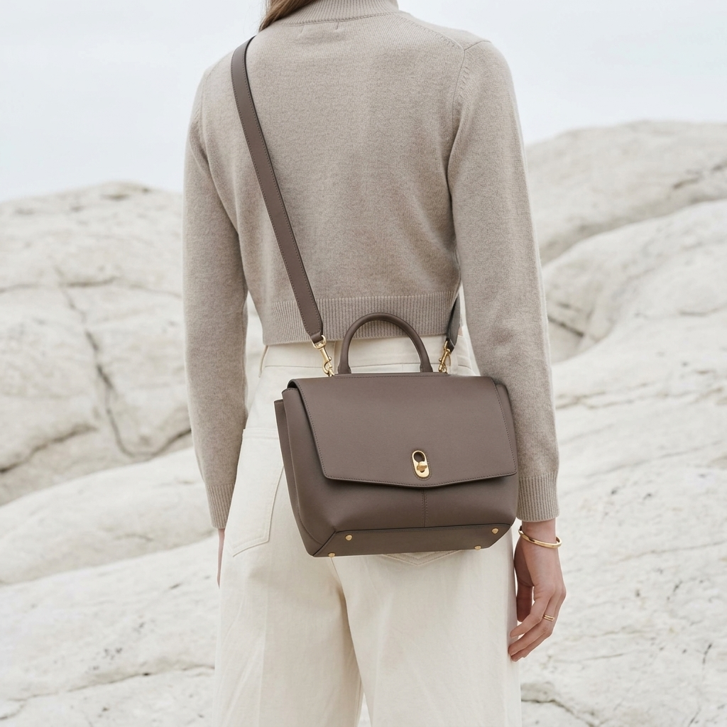 The Marlowe Top Handle in Pure Leather  - By Qivii