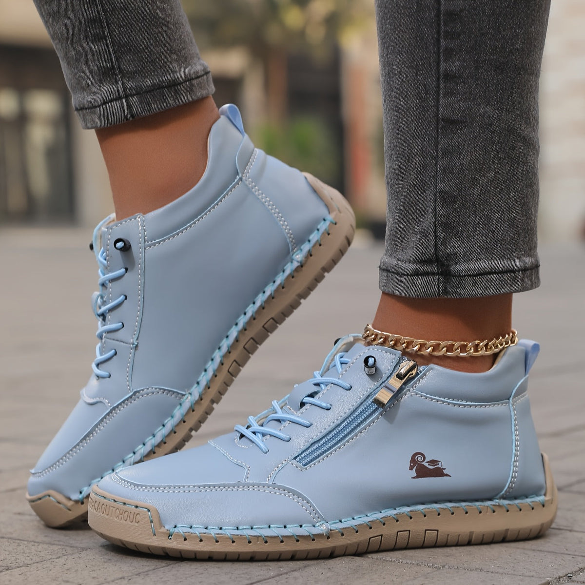 Mila  – Komfortable orthopädische Sneakers + Reißverschluss  - By Qivii