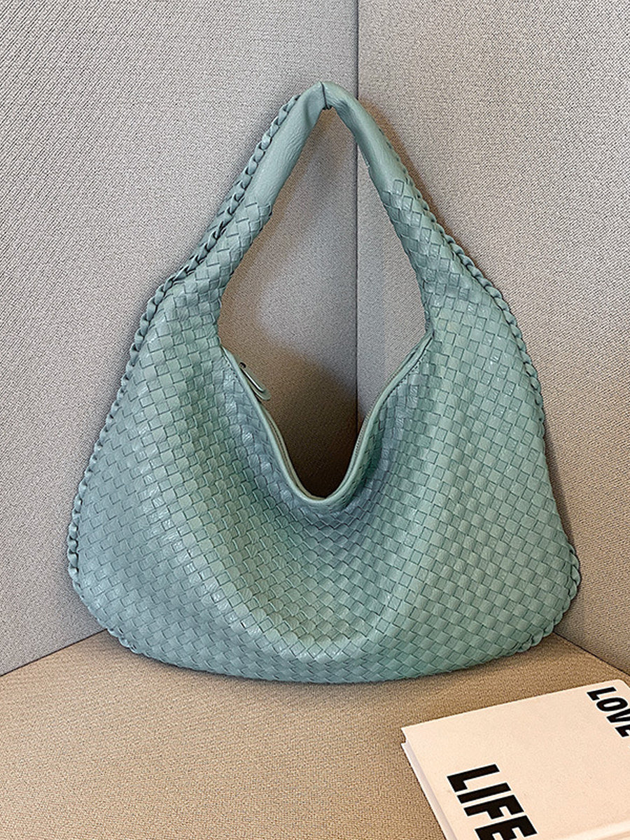 Women's Fashionable Leather Woven Bag MDA0844H2Y