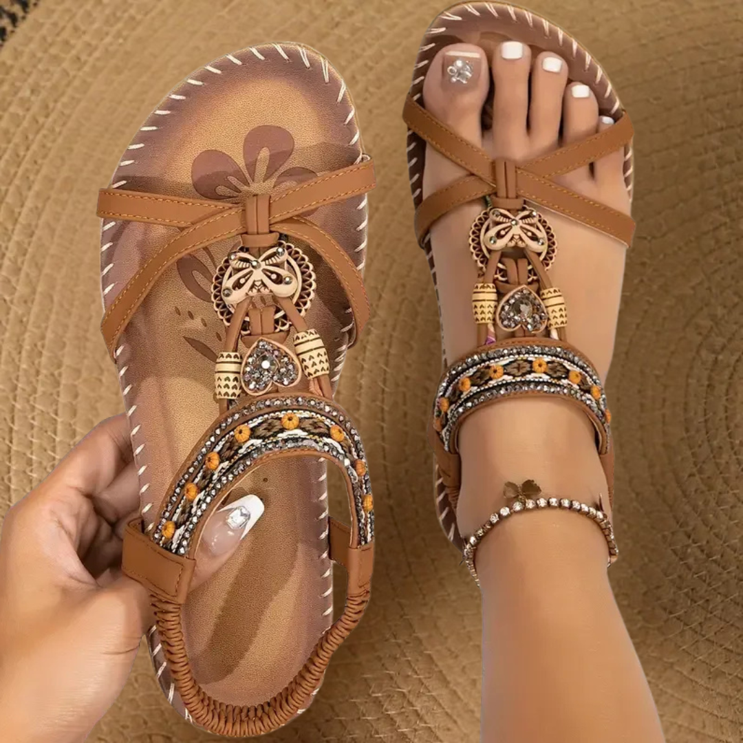 Nada – Orthopädische Sandalen im Ibiza-Stil für Komfort & Eleganz  - By Qivii
