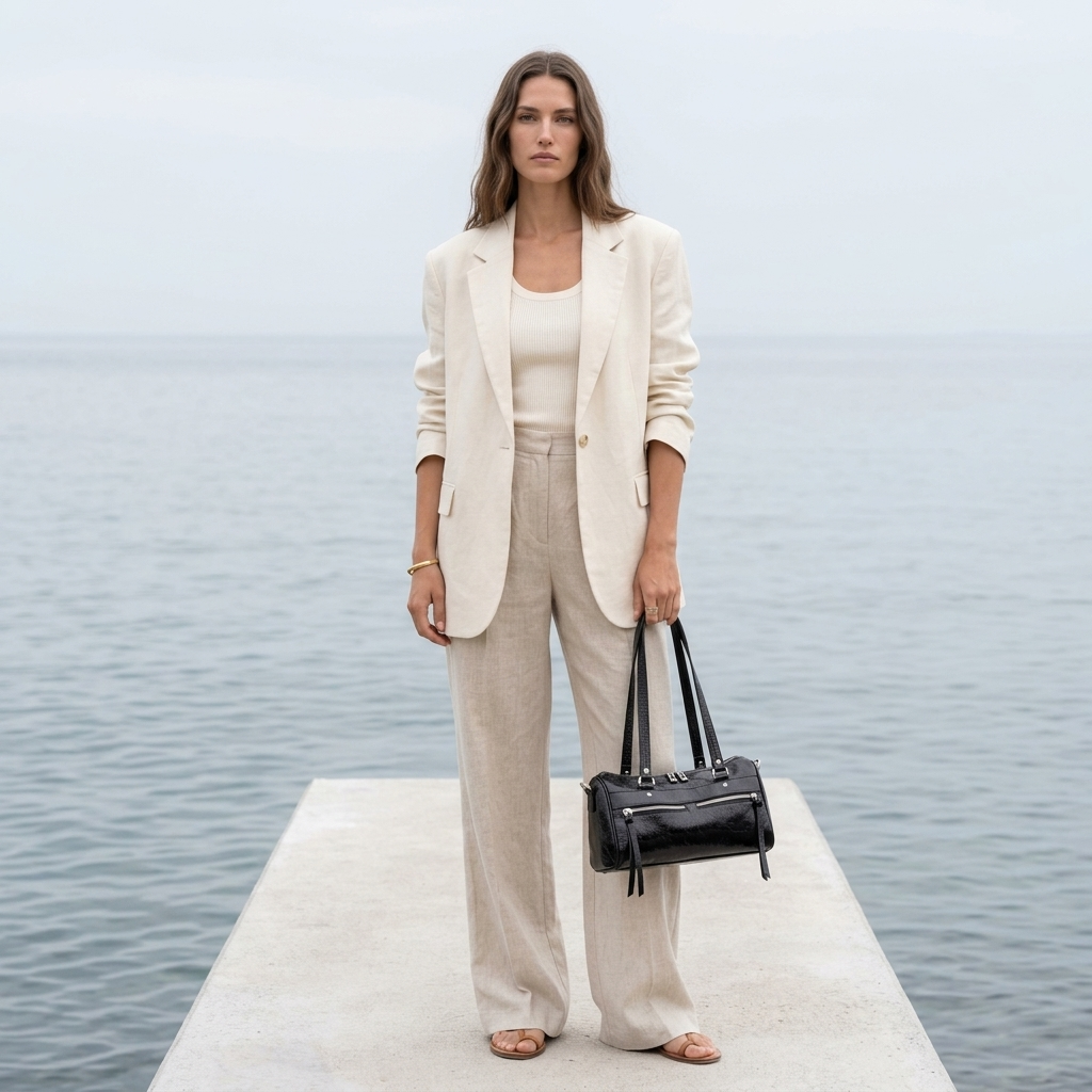 Linea Mini Handbag in Pure Leather  - By Qivii