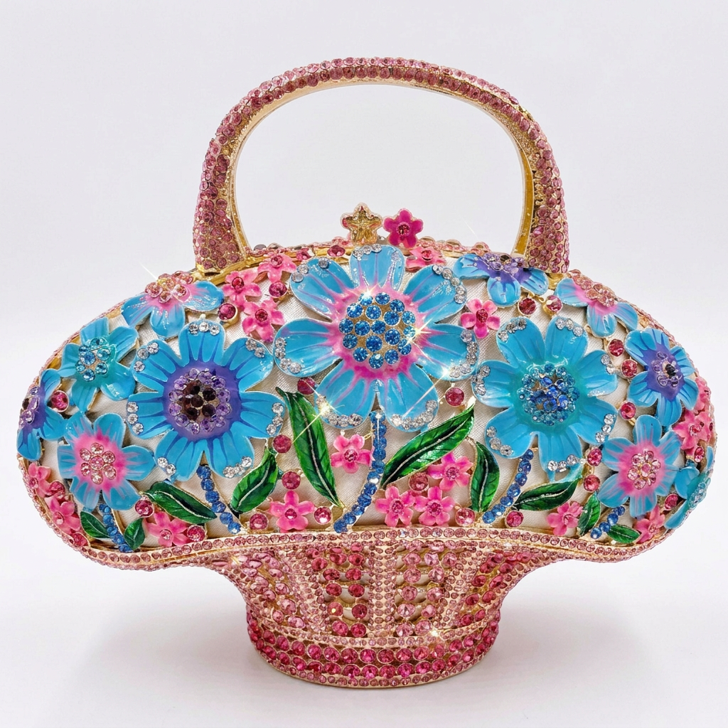 Bluebell Basket Crystal Bag  - By Qivii