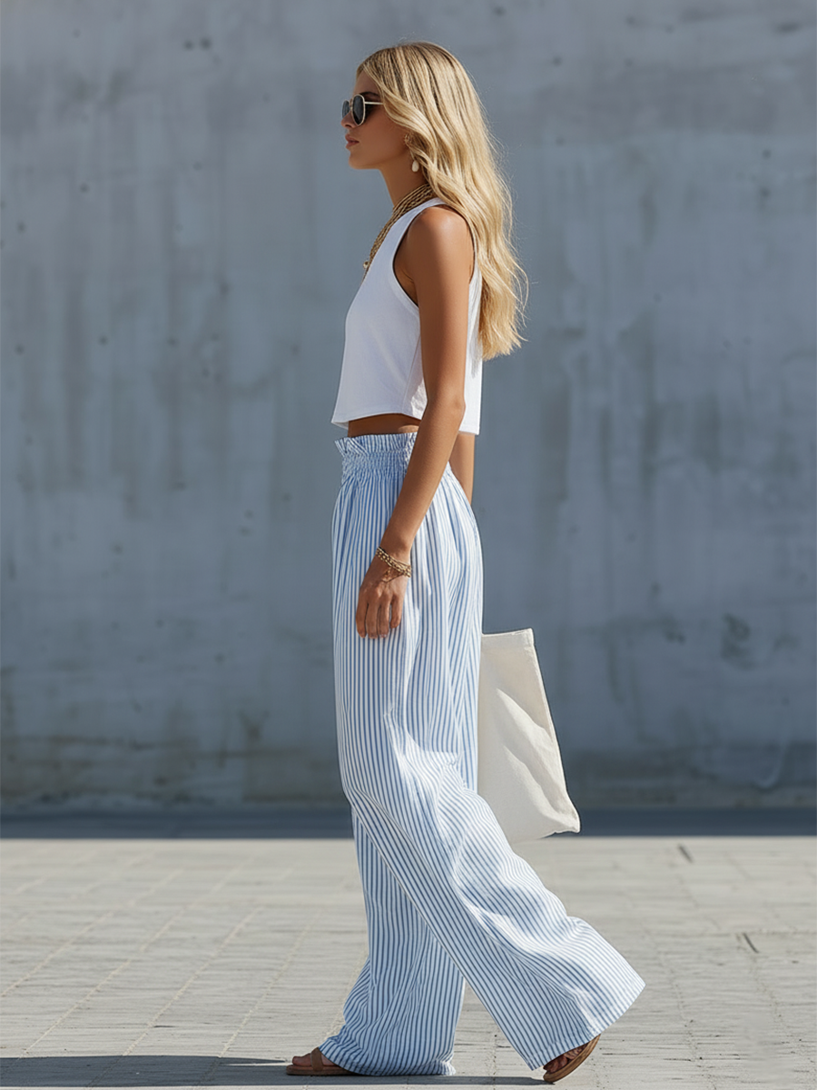 Stylish Casual White Cotton Tank Top  - By Qivii
