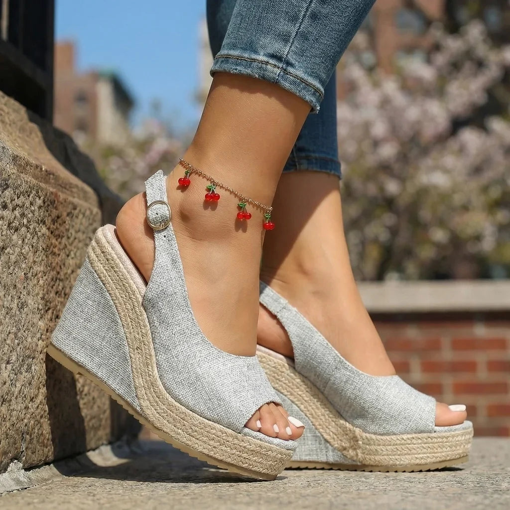 Rihanna Wedge Sandals  - By Qivii
