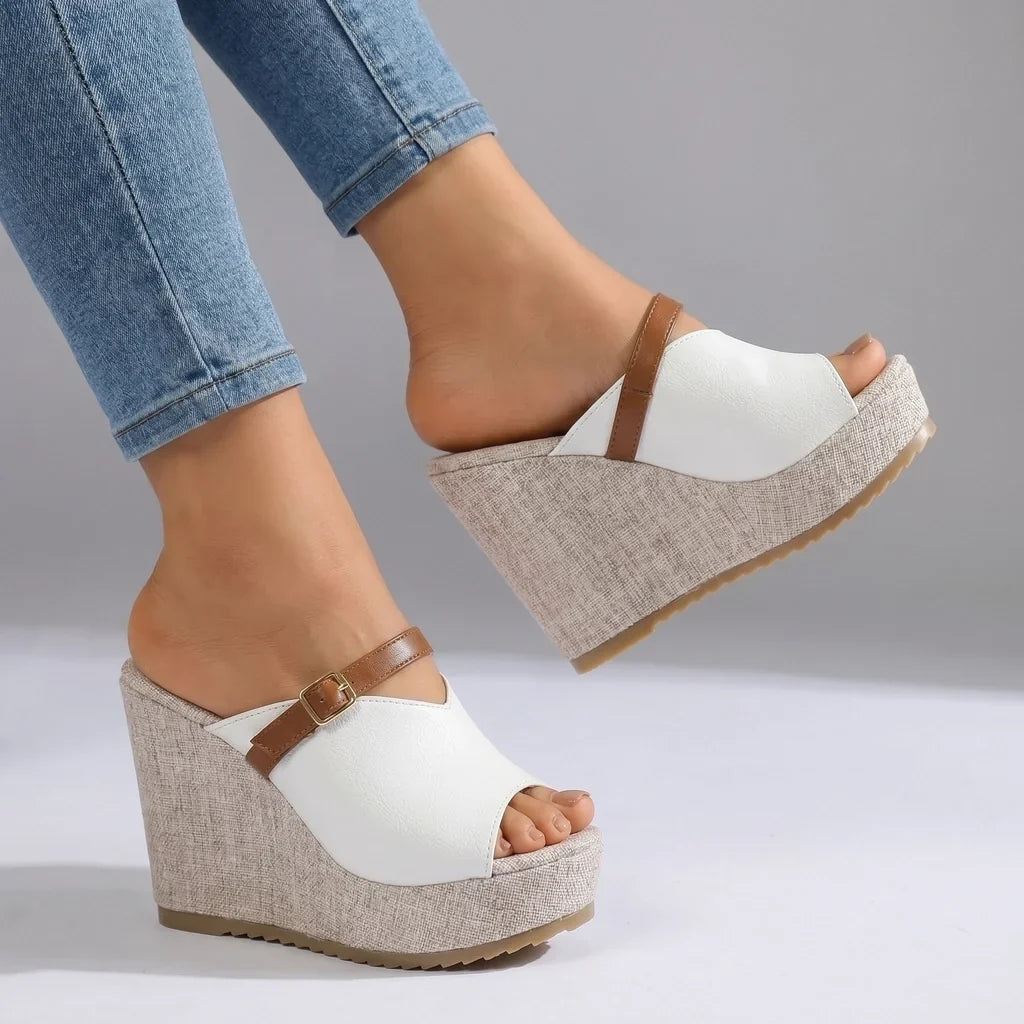 Mira Mini Strap Wedges  - By Qivii